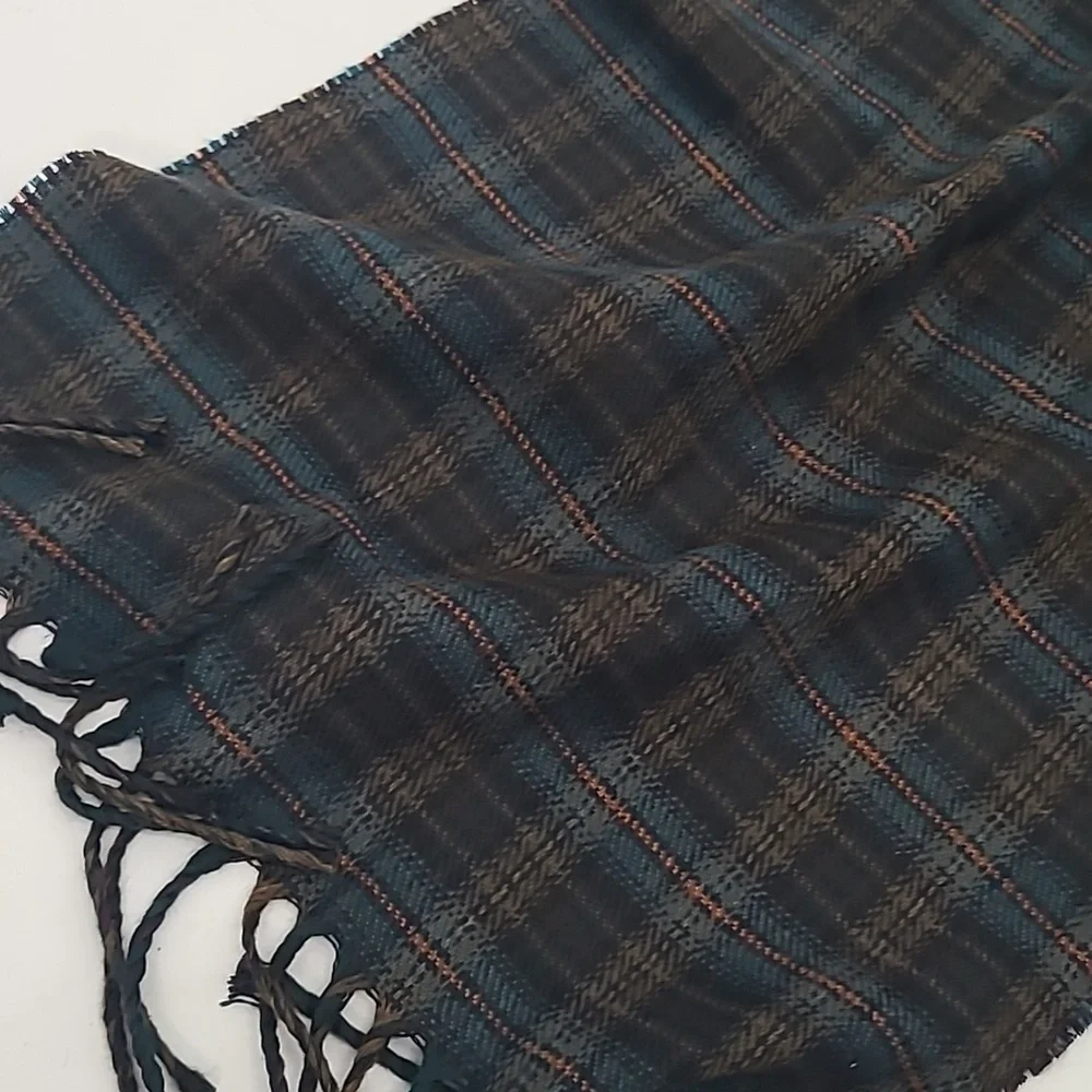 Vintage Christian Dior cashmaire tartan plaid scarf